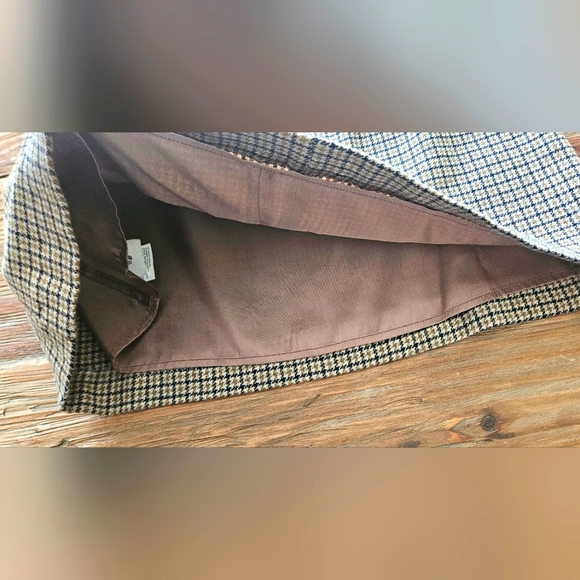 NWT Marella Women's Houndstooth Mini Whisky Wool Skirt: Color- Camel: Size- 10 - Picture 9 of 11